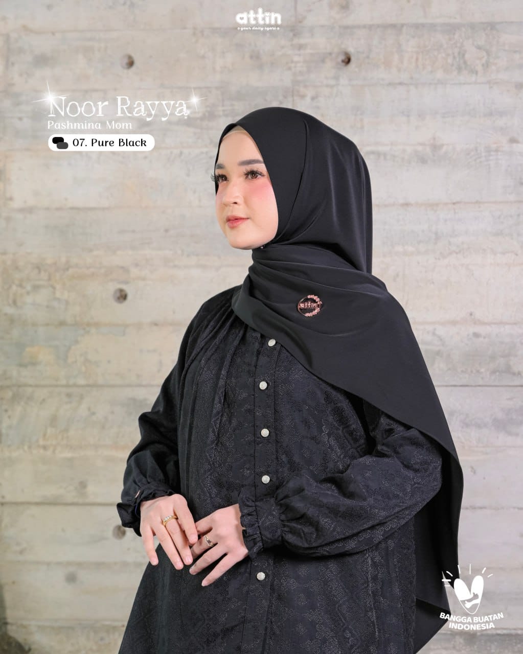 Attin - NOOR RAYYA 07 PURE BLACK thumb 8