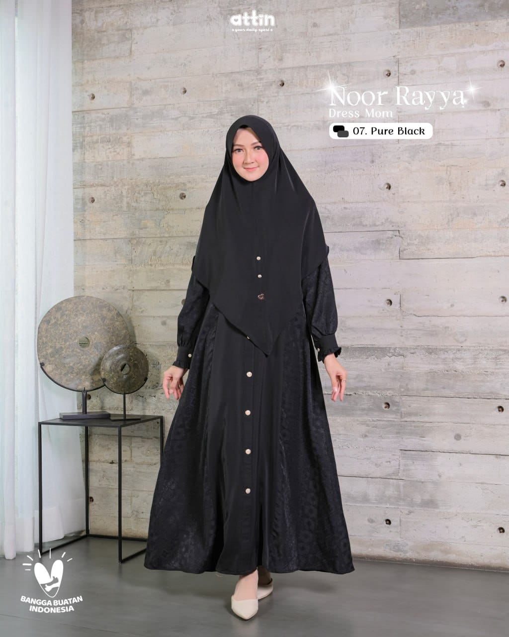 Attin - NOOR RAYYA 07 PURE BLACK