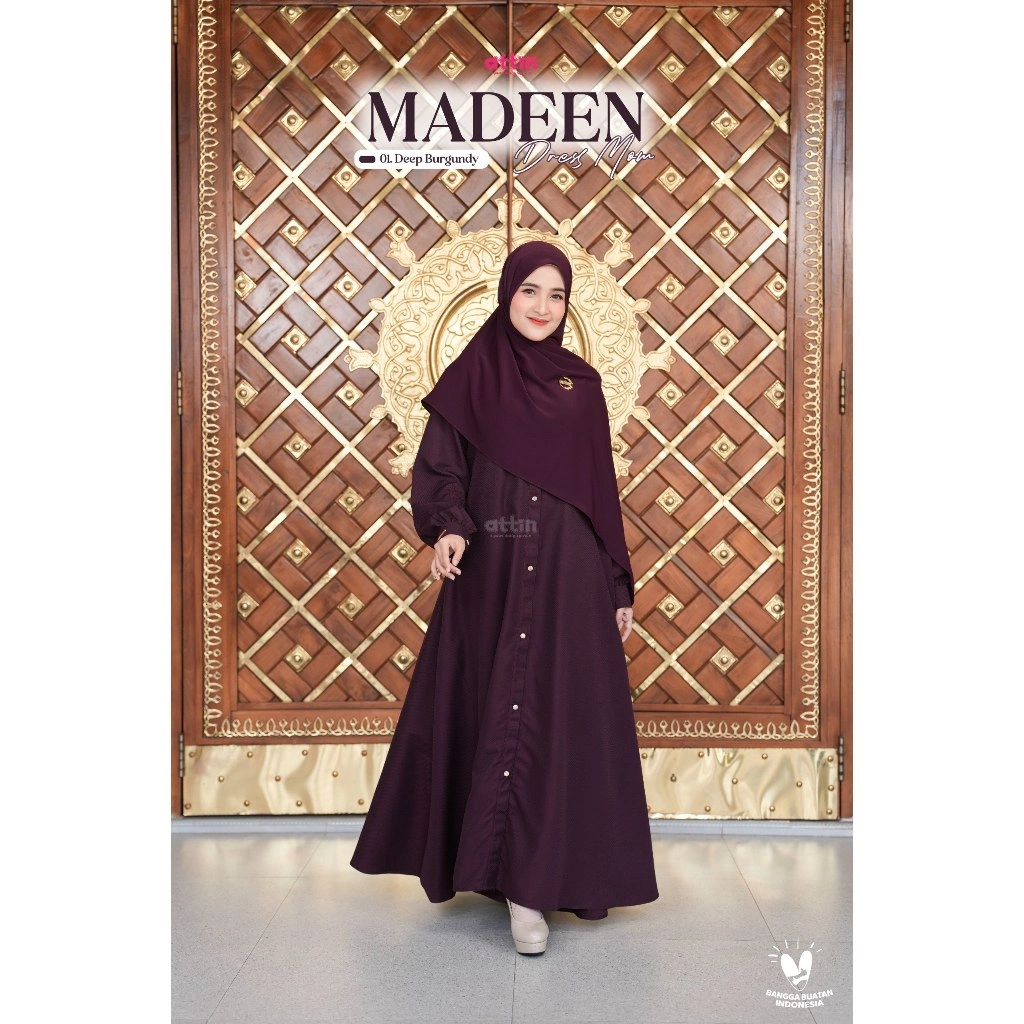 Madeen Series 01. DEEP BURGUNDY  Set Sarimbit Keluarga Bahan Nyaman, Motif Polos Yang Mewah Sarimbit 2026 thumb 17