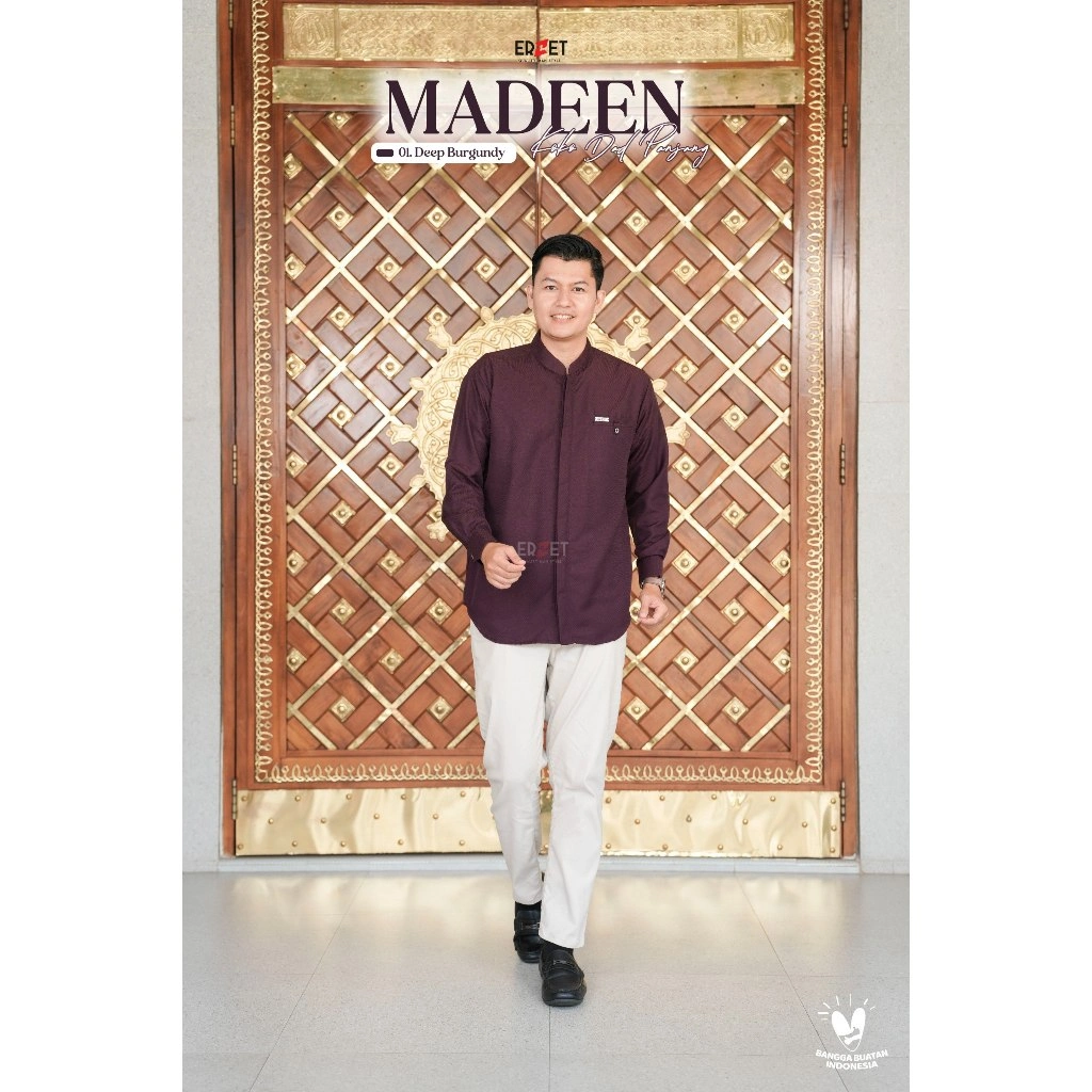 Madeen Series 01. DEEP BURGUNDY  Set Sarimbit Keluarga Bahan Nyaman, Motif Polos Yang Mewah Sarimbit 2026 thumb 36