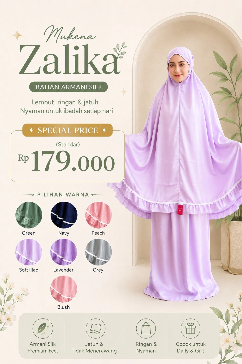 Mukena Zalika Armany Silk thumb 2