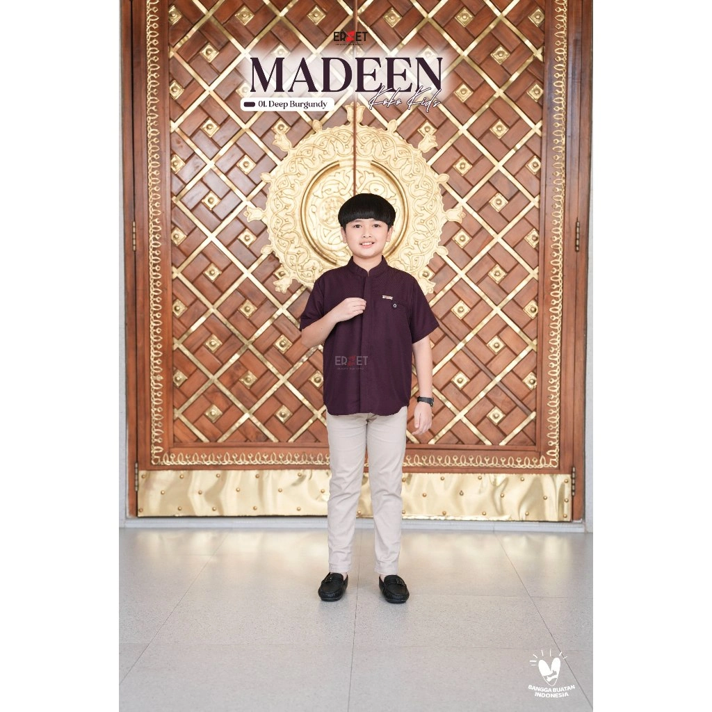 Madeen Series 01. DEEP BURGUNDY  Set Sarimbit Keluarga Bahan Nyaman, Motif Polos Yang Mewah Sarimbit 2026 thumb 34