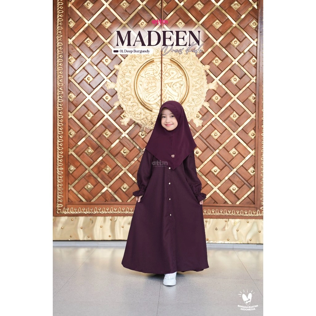 Madeen Series 01. DEEP BURGUNDY  Set Sarimbit Keluarga Bahan Nyaman, Motif Polos Yang Mewah Sarimbit 2026 thumb 24