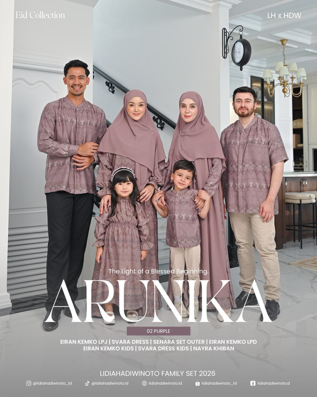 Lidia - Arunika Family Set 02 Purple (Sarimbit LH 2026)