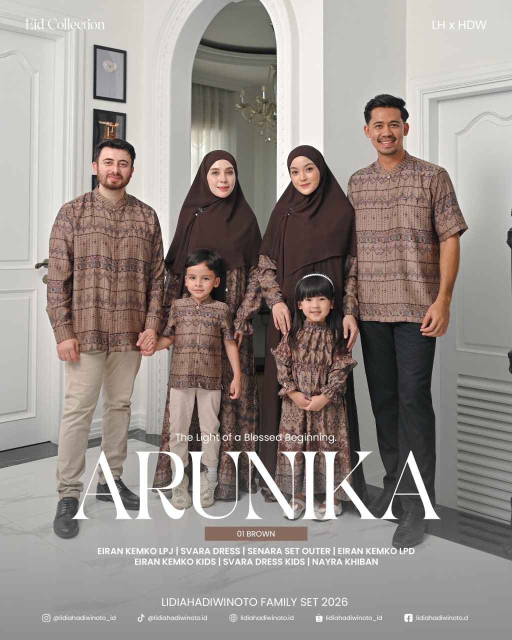 Lidia - Arunika Family Set 01 Brown (Sarimbit LH 2026)