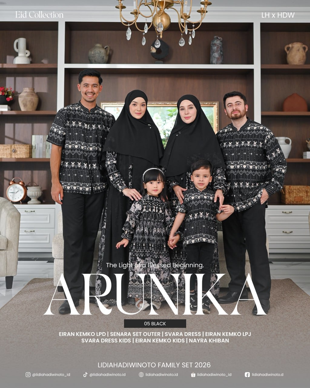 Lidia - Arunika Family Set 05 Black (Sarimbit LH 2026)
