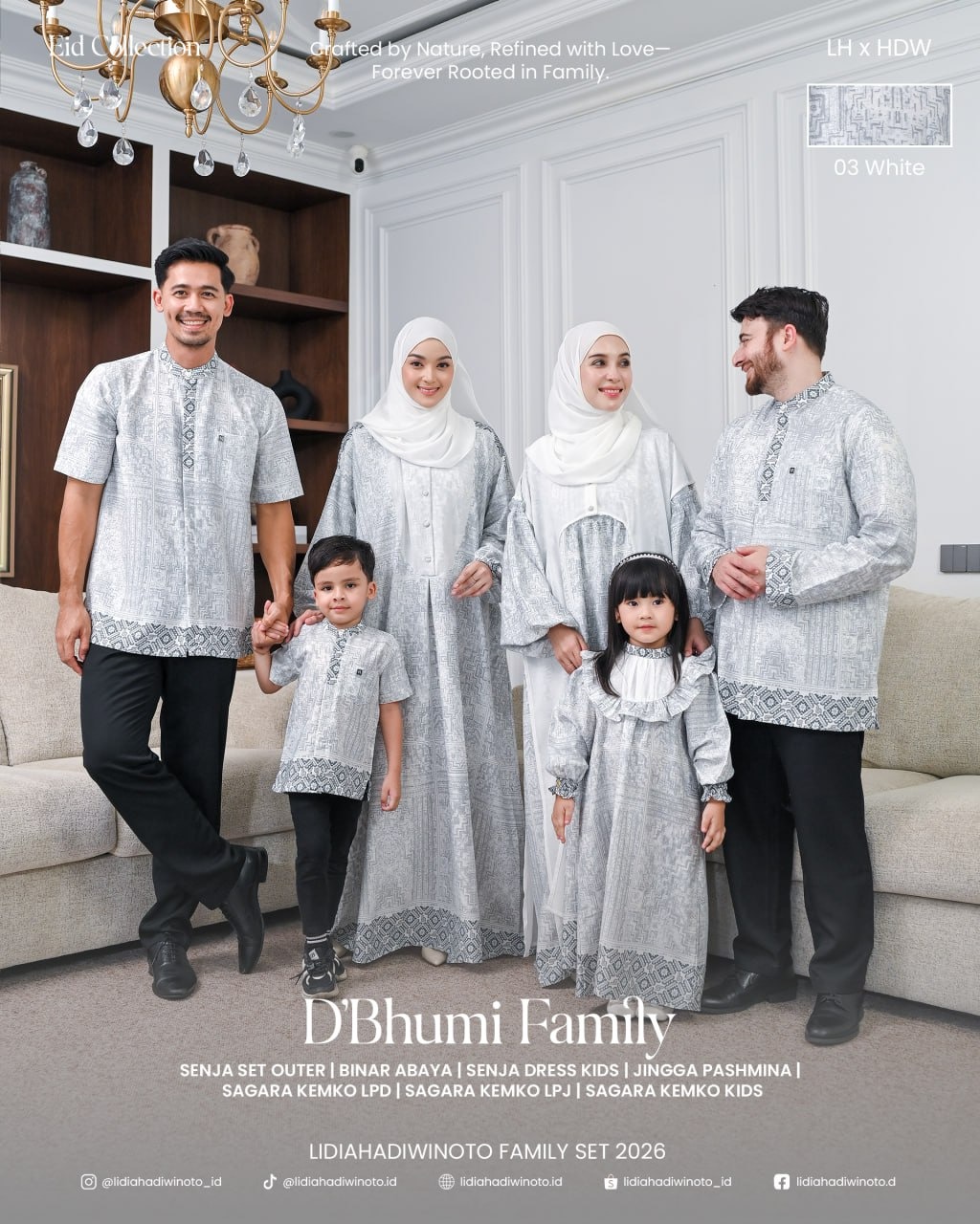 Lidia - Dbhumi Family Set 03 White (Sarimbit LH 2026)