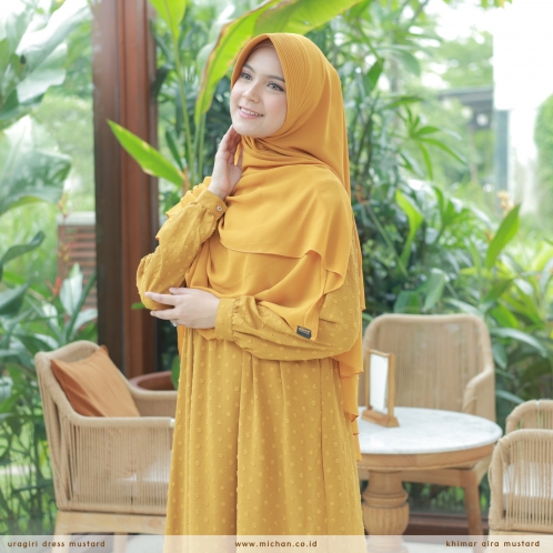Michan - Khimar Michan - Khimar Aira Mustard - Michan.co.id