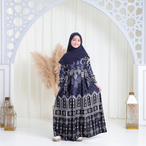 Michan - Gamis Kidz Michan - KID Hawa Raya Navy - Michan.co.id