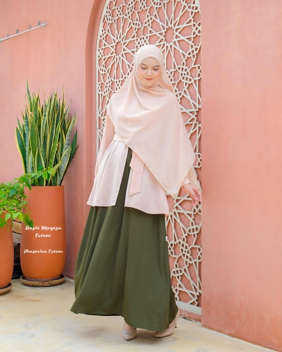 Michan - Gamis Dewasa - Mayesa BASIC Cream - Michan.co.id