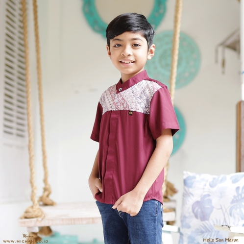 Michan - Koko Kidz - SON Hello Raya Marun - Michan.co.id