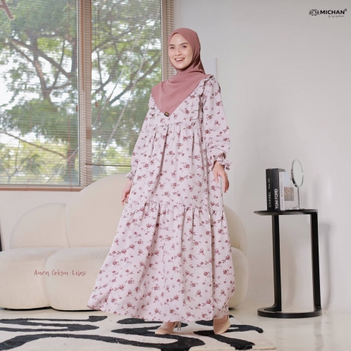 Michan - Gamis Dewasa - MOM Aura Lilac - Michan.co.id
