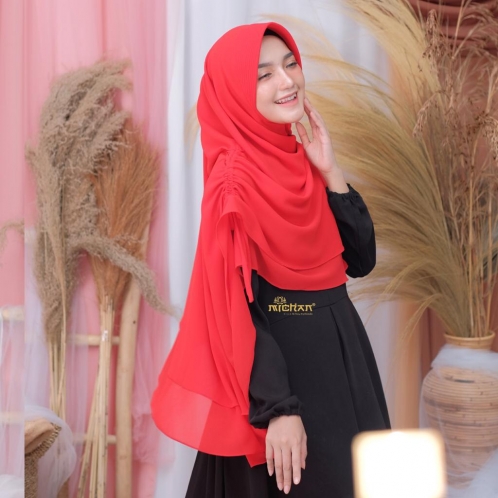Michan - Khimar Michan - Khimar Aira Merah - Michan.co.id