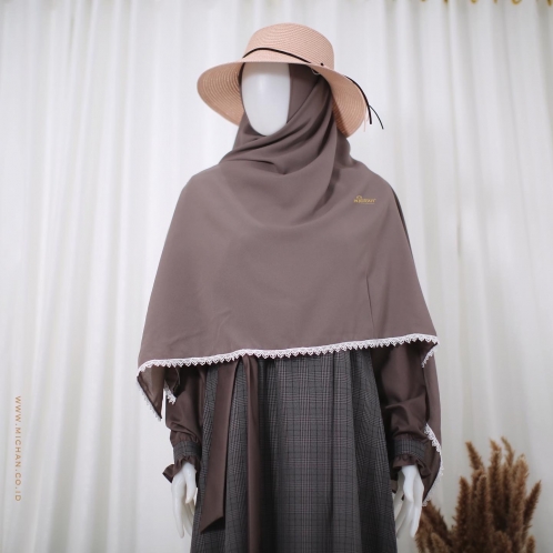 Michan - Khimar Michan - Square Renda Bronze - Michan.co.id