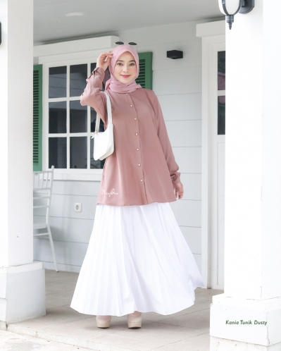Michan - Atasan / Top - KANIA Tunik Dusty Rose - Michan.co.id