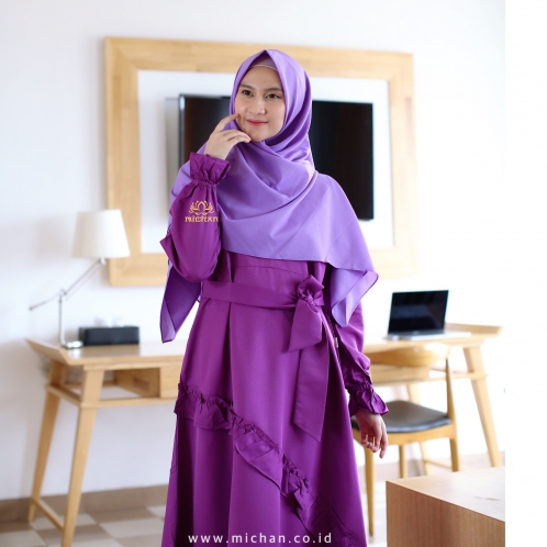 Michan - Khimar Michan - square-lavender cadar - Michan.co.id