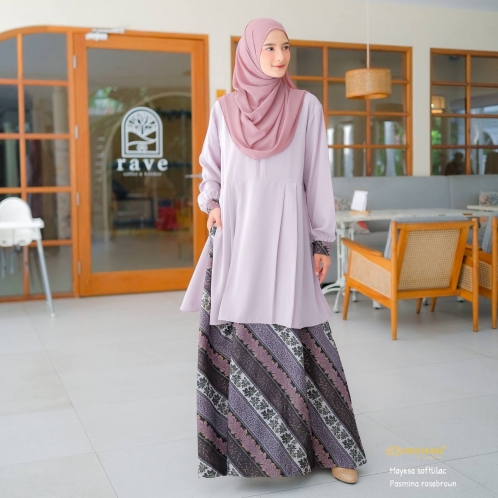 Michan - Gamis Dewasa - Mayesa Dress SoftLilac - Michan.co.id