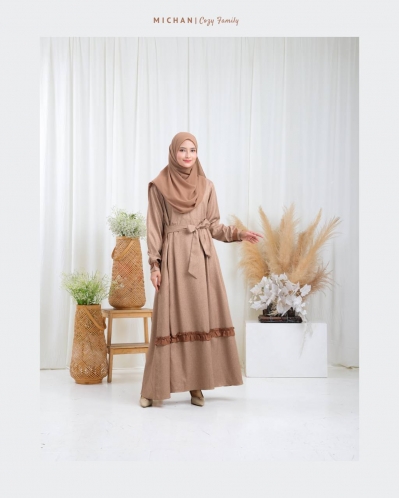 Michan - Gamis Dewasa - Cozy MOM Creamy - Michan.co.id