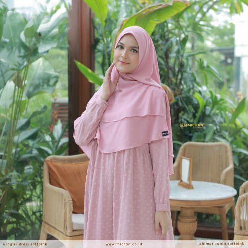 Michan - Nayqu X michan - Khimar Rania Softpink - Michan.co.id