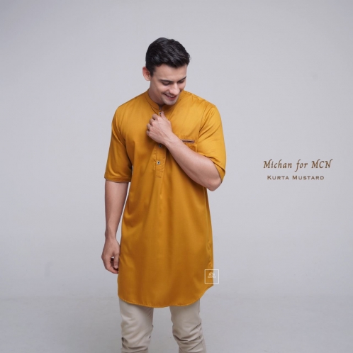 Michan - Koko Dewasa - Kurta MCN Mustard - Michan.co.id