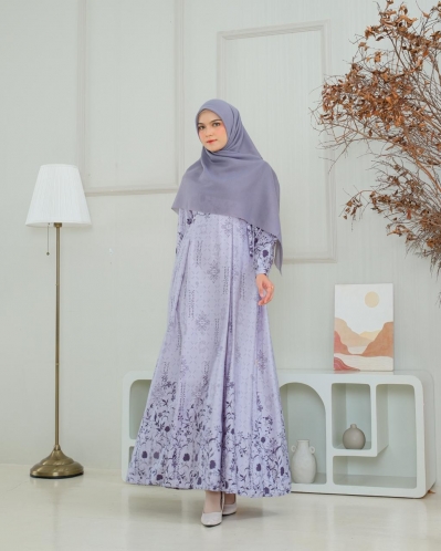 Michan - Gamis Dewasa - Hawa Maxmara SILVER - Michan.co.id