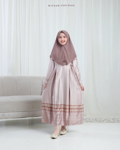 Michan - Gamis Kidz Michan - KID Cabila Latte Cappucino - Michan.co.id