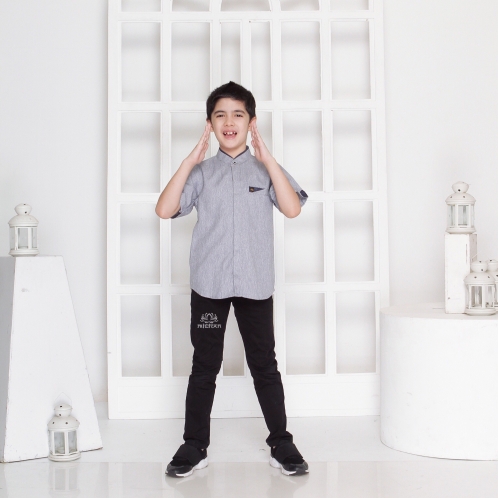 Michan - Koko Kidz - SON Madina Silver Grey - Michan.co.id