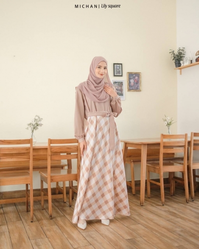 Michan - Gamis Dewasa - Lily Square Seri-2 MILO - Michan.co.id