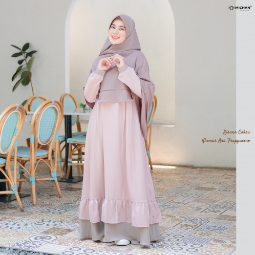 Michan - Gamis Dewasa - Kirana BASIC Coksu Latte - Michan.co.id