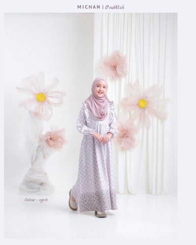 Michan - Gamis Kidz Michan - ONEWISH Michan KID Egret - Michan.co.id