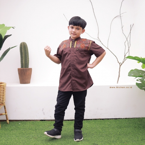 Michan - Koko Kidz - SON Kemko ETNIK Brown - Michan.co.id