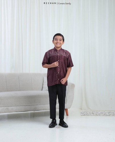 Michan - Koko Kidz - SON Cemara Burgundy - Michan.co.id