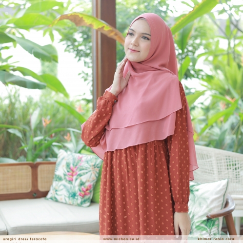 Michan - Nayqu X michan - Khimar Rania Coral - Michan.co.id