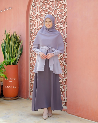Michan - Gamis Dewasa - Mayesa BASIC Grey - Michan.co.id