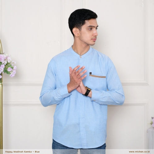 Michan - Koko Dewasa - DAD Happy MADINAH Blue - Michan.co.id