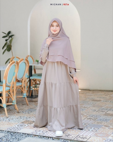 Michan - Gamis Dewasa - Kila Basic Frappucino - Michan.co.id