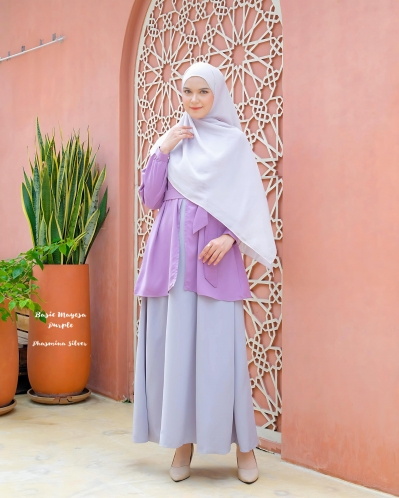 Michan - Gamis Dewasa - Mayesa BASIC Purple - Michan.co.id
