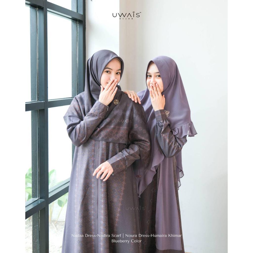 Uwais - Laa Tansa Series Sarimbit 2025 Blueberry Family Set Keluarga Baju Lebaran Muslim