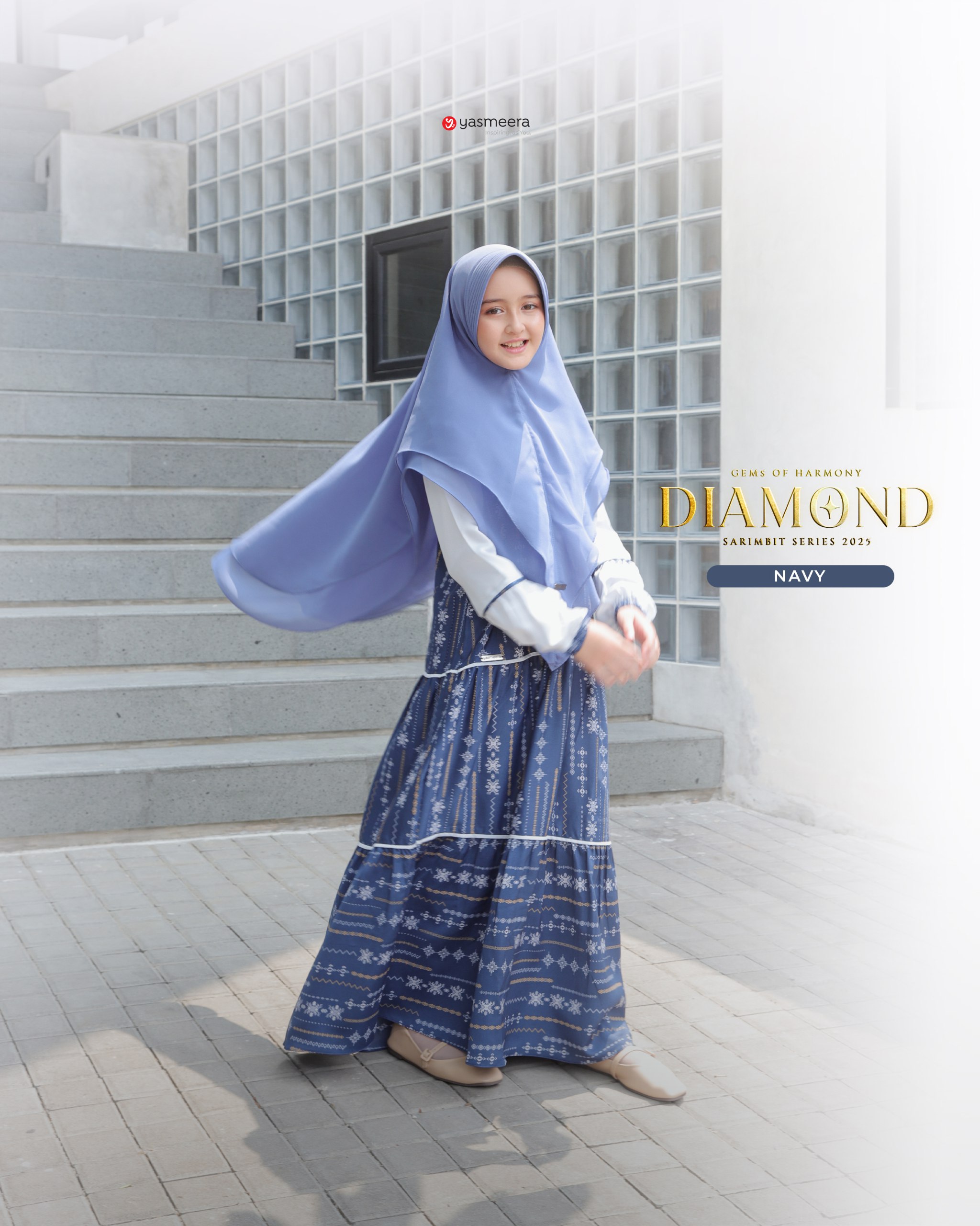 Yasmeera - SARIMBIT 2025 DIAMOND SERIES WARNA NAVY thumb 4