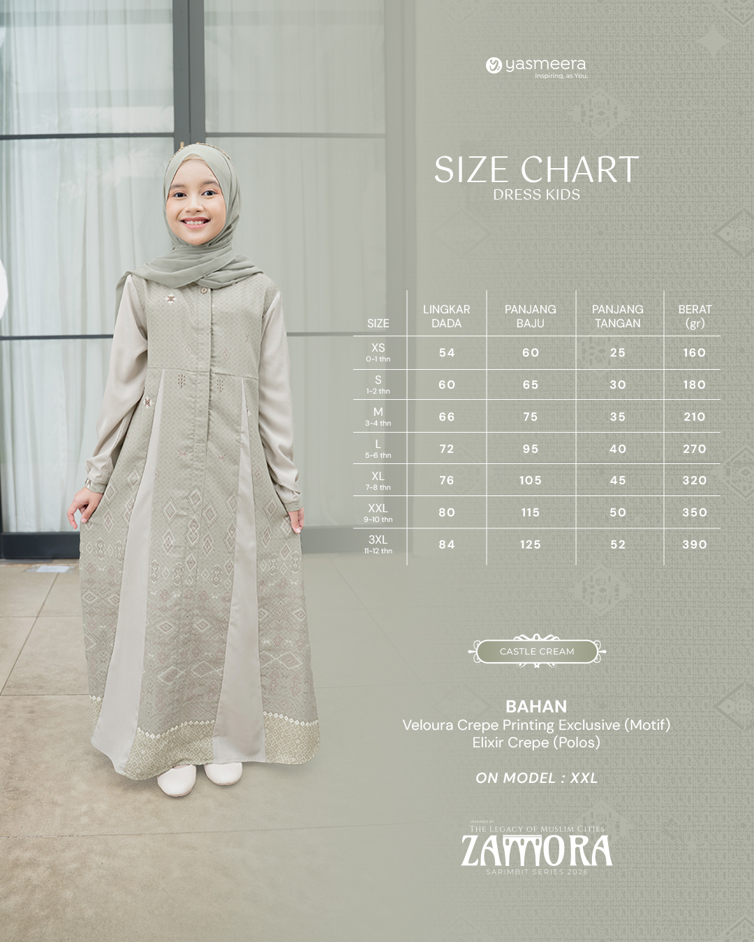 Yasmeera - ZAMORA SERIES - CASTLE CREAM thumb 2