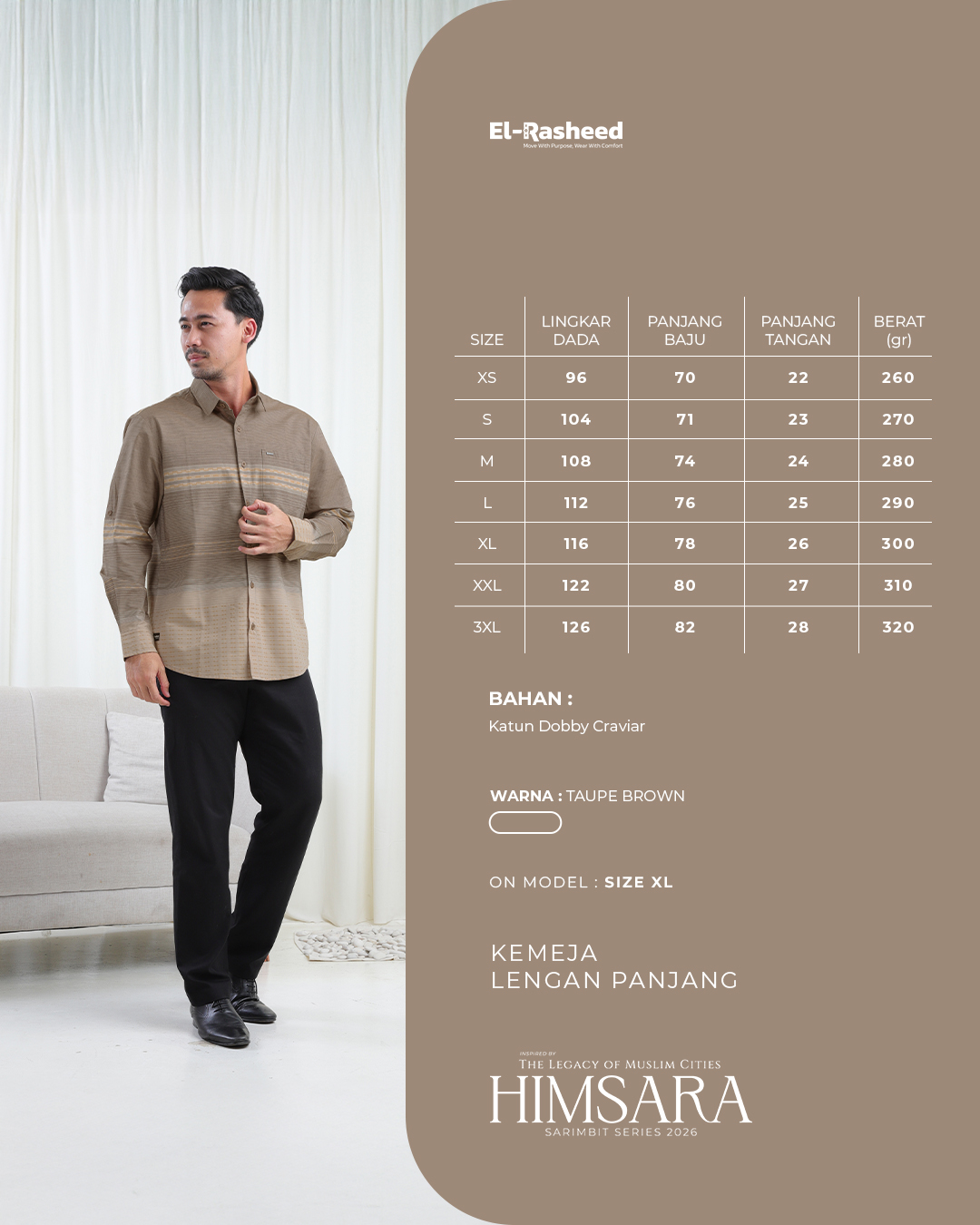 Yasmeera - HIMSARA SERIES - TAUPE BROWN thumb 2