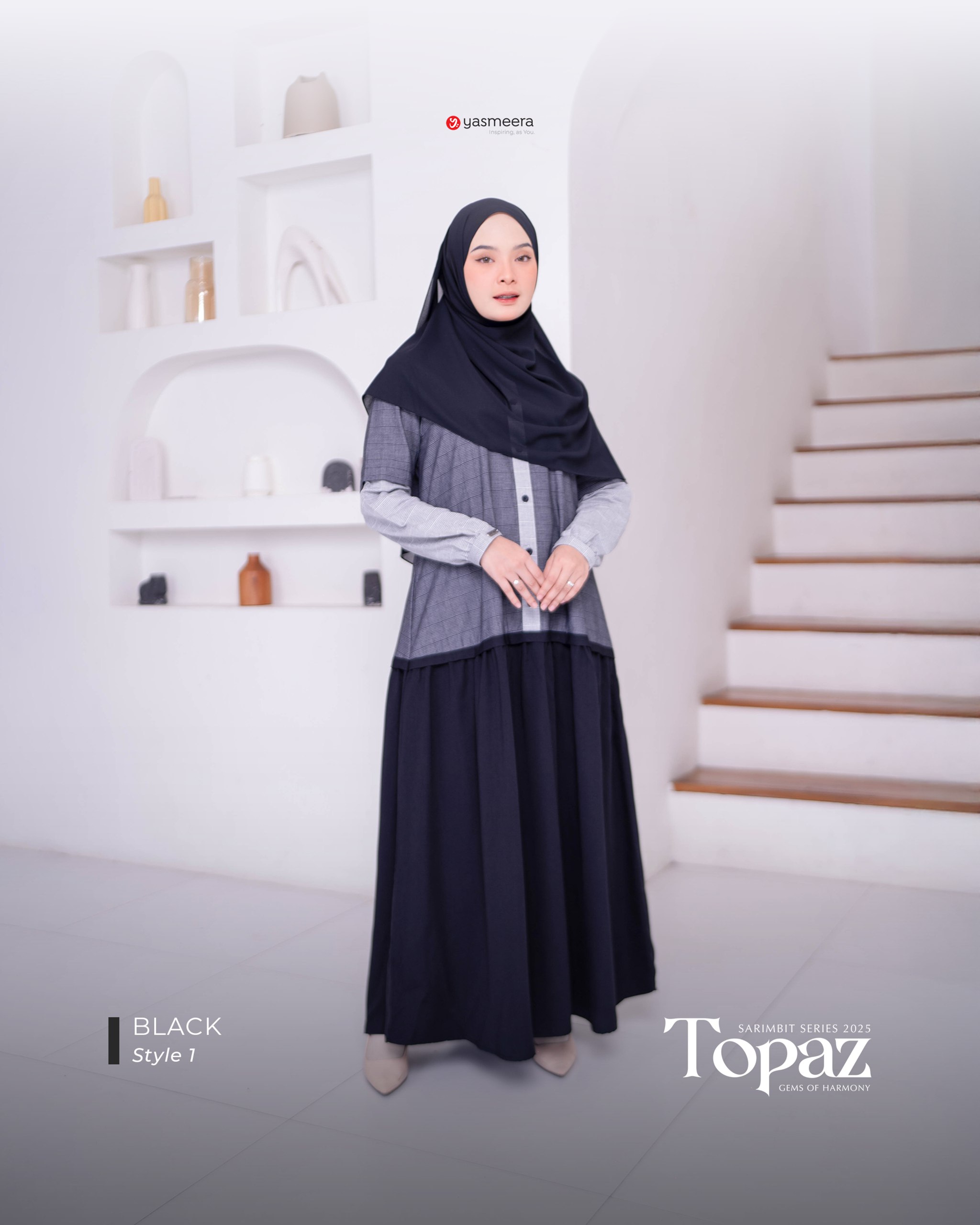 Yasmeera - SARIMBIT 2025 TOPAZ SERIES WARNA BLACK thumb 6