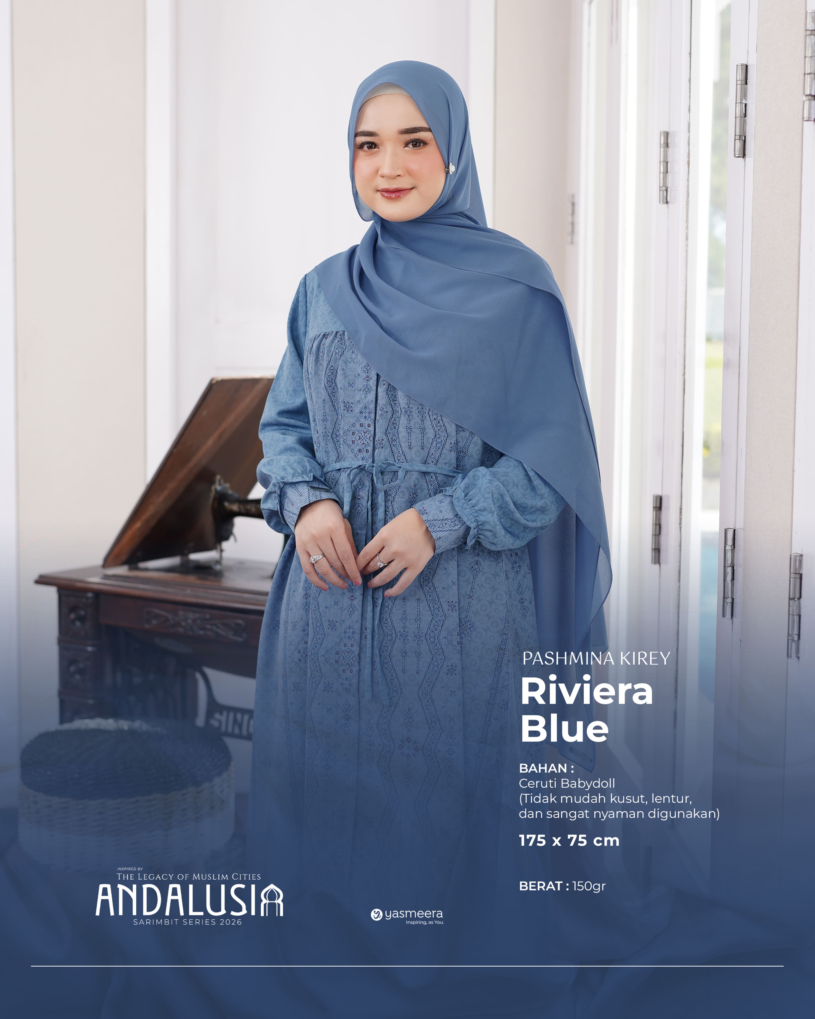 Yasmeera - KHIMAR & PASHMINA SARIMBIT 2026 (ANDALUSIA) thumb 4