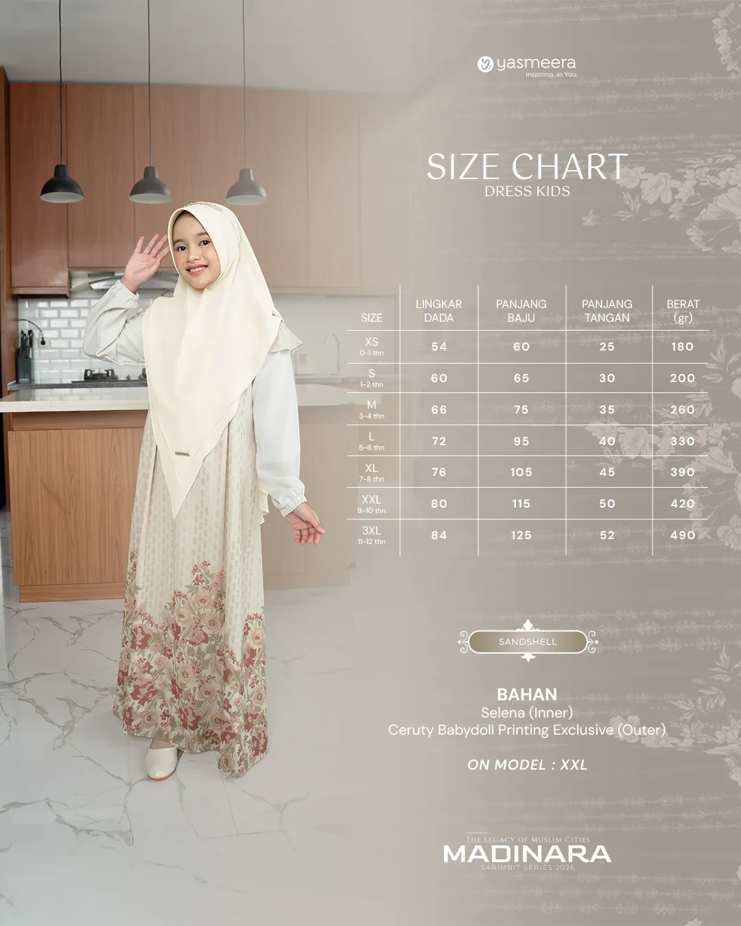 Yasmeera - MADINARA SERIES - SANDSHELL thumb 7