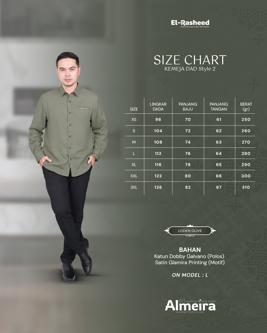 Yasmeera - ALMEIRA SERIES - LODEN OLIVE