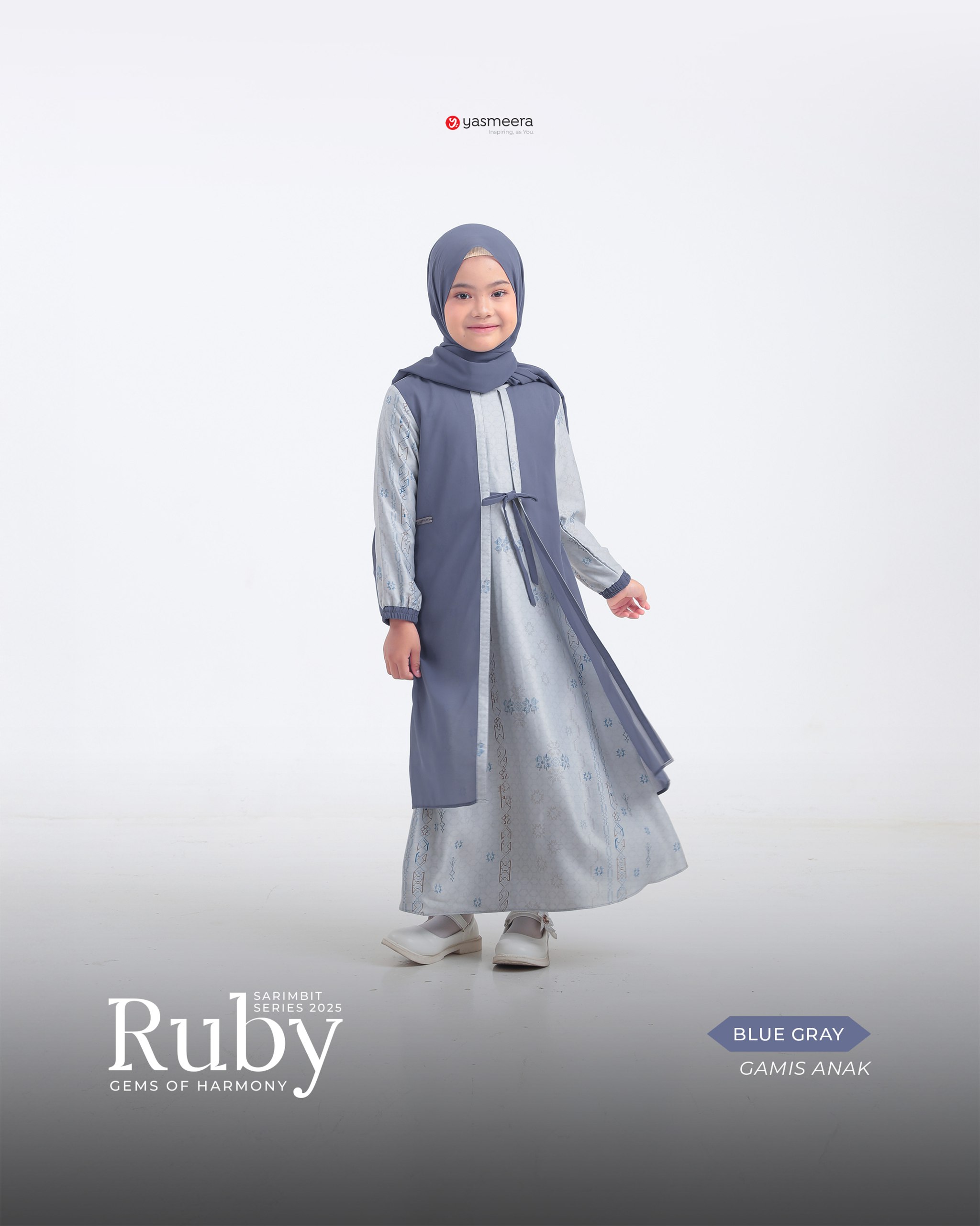 Yasmeera - SARIMBIT 2025 RUBY SERIES WARNA BLUE GRAY thumb 3