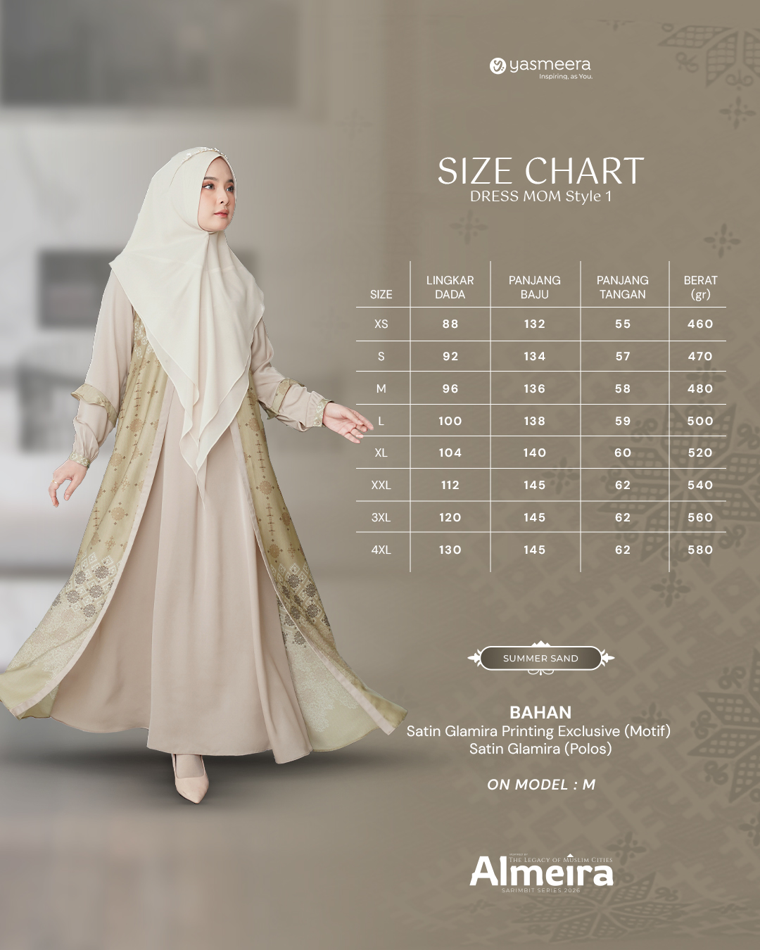 Yasmeera - ALMEIRA SERIES - SUMMER SAND thumb 6