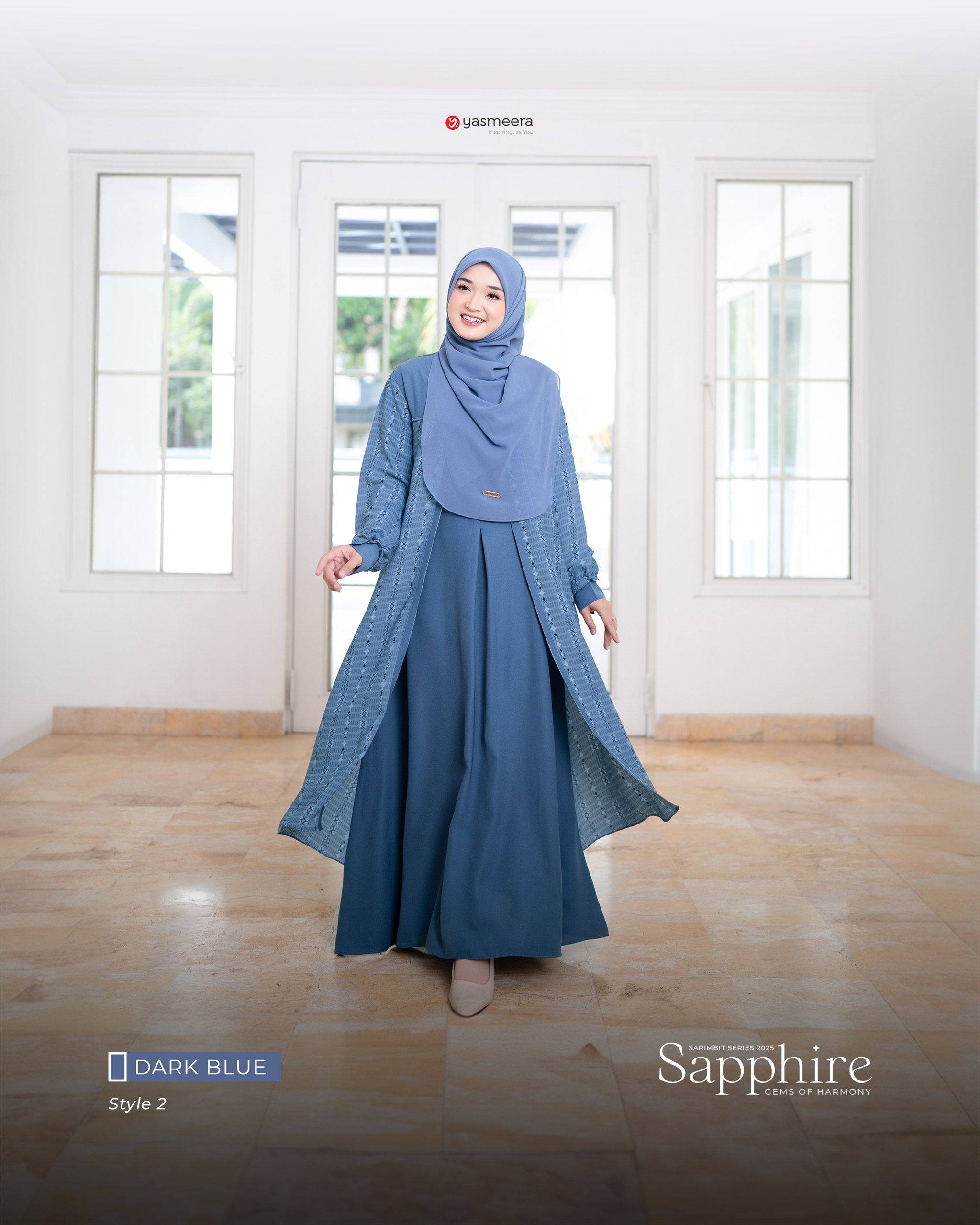 Yasmeera - SARIMBIT 2025 SAPPHIRE SERIES WARNA DARK BLUE thumb 7