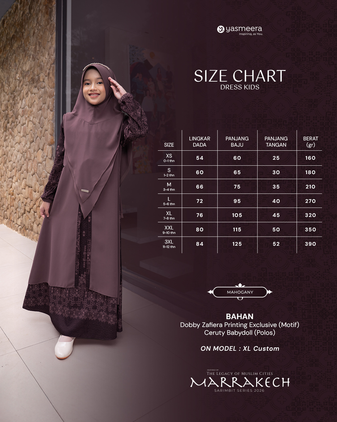 Yasmeera - GAMIS MARRAKECH ANAK GRADE B thumb 3