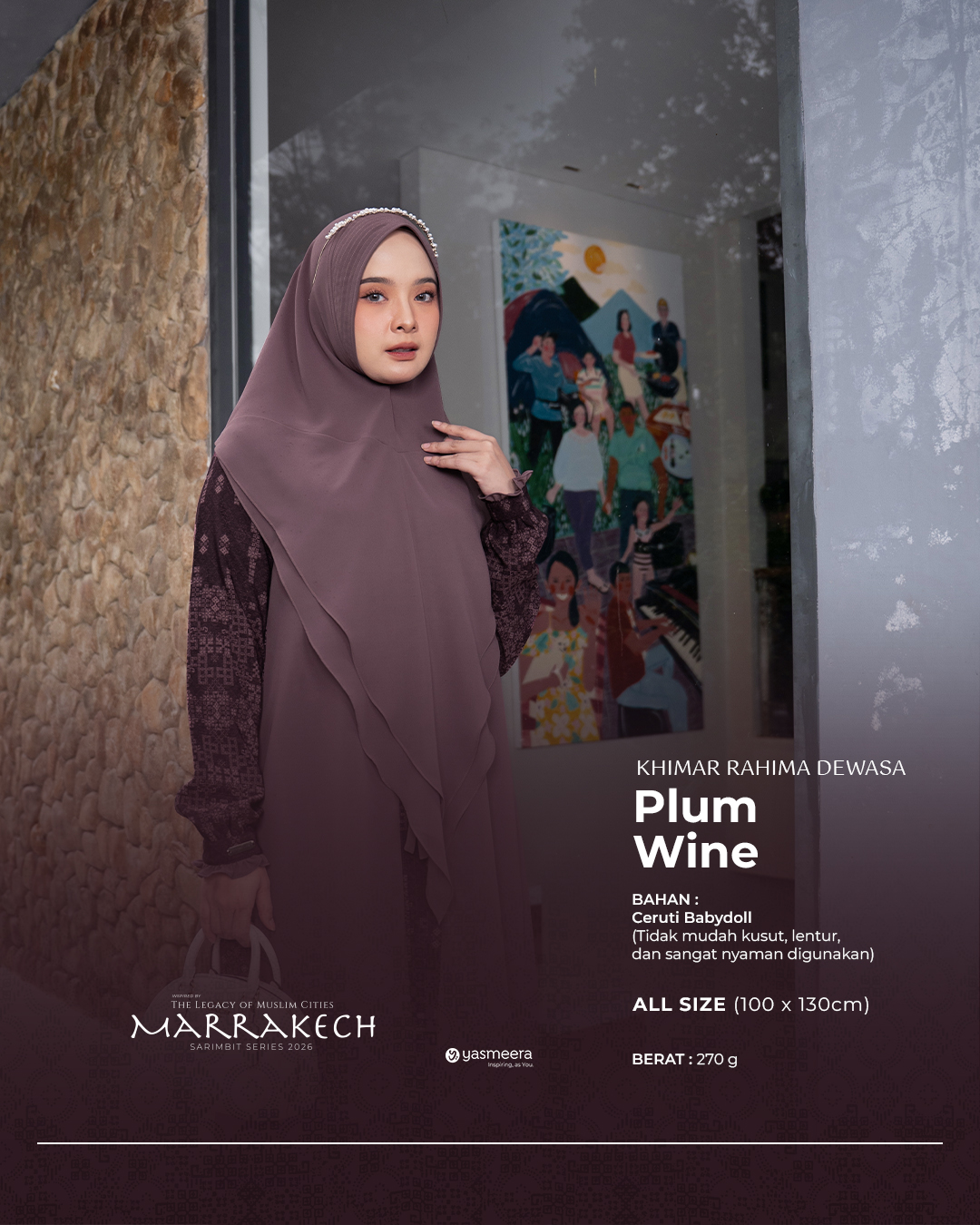 Yasmeera - KHIMAR & PASHMINA SARIMBIT 2026 (MARRAKECH) thumb 6